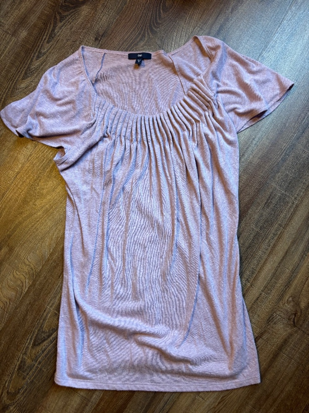 Womens Gap Short Sleeve U Neck T shirt Lavender Small Tall